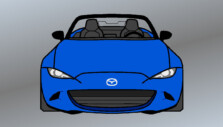 Blue ND Miata Line Art